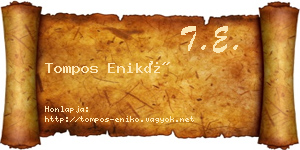 Tompos Enikő névjegykártya