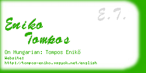 eniko tompos business card